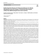 Reallocating Time Between 24-h Movement Behaviors for Obesity Management Across the Lifespan: A Pooled Data Meta-Analysis of More Than 9800 Participants from Seven Countries