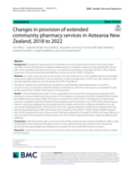Changes in provision of extended community pharmacy services in Aotearoa New Zealand, 2018 to 2022