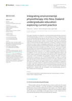 Integrating environmental physiotherapy into New Zealand undergraduate education: exploring current practice