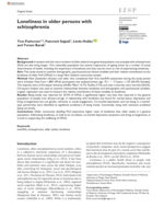 Loneliness in older persons with schizophrenia