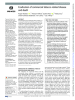 Eradication of commercial tobacco related disease and death