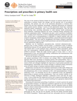 Prescriptions and prescribers in primary health care