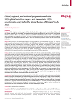 Global, regional, and national progress towards the 2030 global nutrition targets and forecasts to 2050: a systematic analysis for the Global Burden of Disease Study 2021