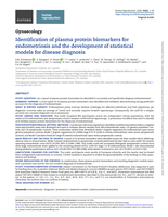 Identification of plasma protein biomarkers for endometriosis and the development of statistical models for disease diagnosis