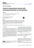 A test of measurement results with increased sensitivity to inconsistency