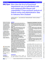 How does the level of functional impairment vary in individuals with non-communicable disease and comorbidity? Cross-sectional analysis of linked census and administrative data in Aotearoa New Zealand