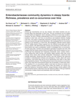 Enterobacteriaceae community dynamics in sleepy lizards: Richness, prevalence and co‐occurrence over time