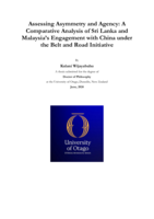 Assessing asymmetry and agency: A comparative analysis of Sri Lanka and Malaysia's engagement with China under the Belt and Road Initiative