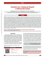 Psychiatric Care, Training and Research in Aotearoa New Zealand