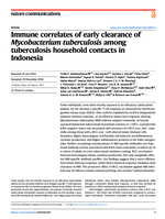 Immune correlates of early clearance of Mycobacterium tuberculosis among tuberculosis household contacts in Indonesia