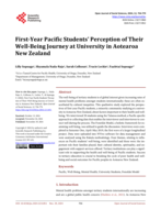 First-Year Pacific Students' Perception of Their Well-Being Journey at University in Aotearoa New Zealand