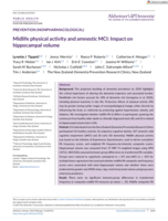 Midlife physical activity and amnestic MCI: Impact on hippocampal volume