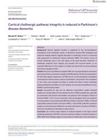Cortical cholinergic pathway integrity is reduced in Parkinson’s disease dementia