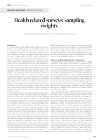 Health related surveys: sampling weights