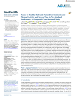 Access to Healthy Built and Natural Environments and Physical Activity and Screen Time in New Zealand Adolescents: A Geospatial Cross‐Sectional Study