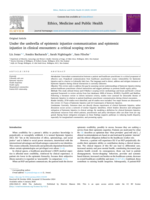 Under the umbrella of epistemic injustice communication and epistemic injustice in clinical encounters: a critical scoping review