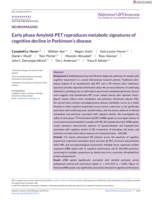 Early phase Amyloid‐PET reproduces metabolic signatures of cognitive decline in Parkinson's disease