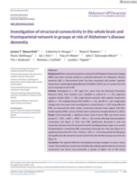 Investigation of structural connectivity in the whole brain and frontoparietal network in groups at risk of Alzheimer’s disease dementia