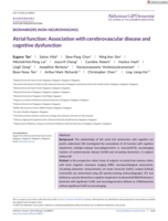 Atrial function: Association with cerebrovascular disease and cognitive dysfunction