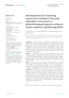 Development of e-learning resources to enhance the pain education curriculum in physiotherapy programs using an action research-guided approach