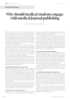 Why should medical students engage with medical journal publishing?