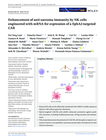 Enhancement of anti-sarcoma immunity by NK cells engineered with mRNA for expression of a EphA2-targeted CAR