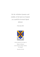 On the turbulent dynamics and stability of the hard-core Z-pinch as a model for levitated dipole plasmas