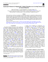 Quadrupole Moment of a Magnetically Confined Mountain on an Accreting Neutron Star in General Relativity