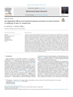 Sex-dependent effects of rat maternal immune activation on motor function in offspring of poly I:C treated rats