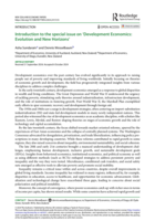 Introduction to the special issue on 'Development Economics: Evolution and New Horizons'
