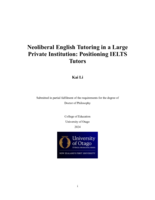 Neoliberal English tutoring in a large private institution: Positioning IELTS tutors