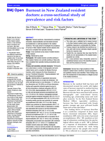 Burnout in New Zealand resident doctors: a cross-sectional study of prevalence and risk factors