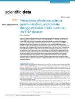 Perceptions of science, science communication, and climate change attitudes in 68 countries – the TISP dataset