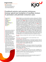 Combined anterior and posterior miniscrews increase apical root resorption of maxillary incisors in protrusion and premolar extraction cases