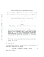 Subtree Distances, Tight Spans and Diversities