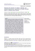 Exploring the interface of religion, infertility and assisted reproduction: experiences of Pacific Christian adults in Aotearoa New Zealand