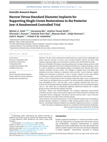 Narrow Versus Standard Diameter Implants for Supporting Single Crown Restorations in the Posterior Jaw: A Randomised Controlled Trial