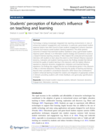 Students’ perception of Kahoot!’s influence on teaching and learning