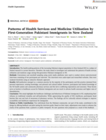 Patterns of Health Services and Medicine Utilisation by First-Generation Pakistani Immigrants in New Zealand
