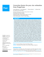 Correction factors for prey size estimation from PenguCams