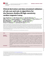 Clinical derivation and data simulated validation of rule-out and rule-in algorithms for the Siemens Atellica IM high-sensitivity cardiac troponin I assay