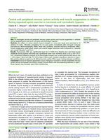 Central and peripheral nervous system activity and muscle oxygenation in athletes during repeated-sprint exercise in normoxia and normobaric hypoxia