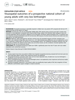 Visuospatial outcomes of a prospective national cohort of young adults with very low birthweight
