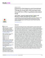 Experience of Acceptance and Commitment Therapy for those with mild traumatic brain injury (ACTion mTBI): A qualitative descriptive study