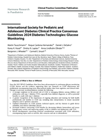 International Society for Pediatric and Adolescent Diabetes Clinical Practice Consensus Guidelines 2024 Diabetes Technologies: Glucose Monitoring