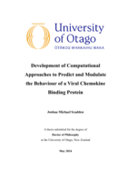 Development of computational approaches to predict and modulate the behaviour of a viral chemokine binding protein
