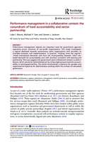 Performance management in a collaborative context: the conundrum of hard accountability and sector partnership