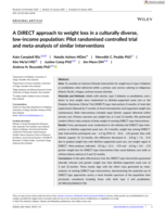 A DiRECT approach to weight loss in a culturally diverse, low‐income population: Pilot randomised controlled trial and meta‐analysis of similar interventions