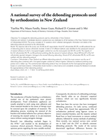 A national survey of the debonding protocols used by orthodontists in New Zealand