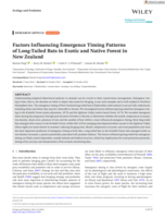 Factors Influencing Emergence Timing Patterns of Long-Tailed Bats in Exotic and Native Forest in New Zealand